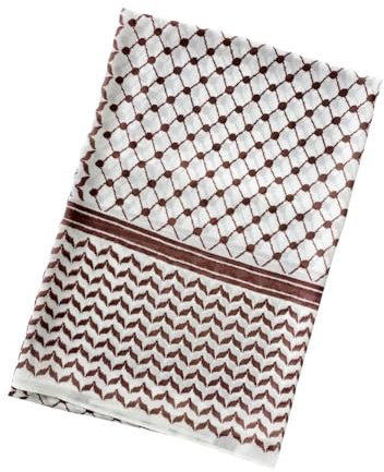 QEOTOH Islamischer muslimischer Damenschal, kariert, Hijab, weicher Chiffon, Schals und Wraps 2024, muslimisches Dubai, Bandana, Hijabs, Kopftuch für Damen, khaki, Einheitsgröße
