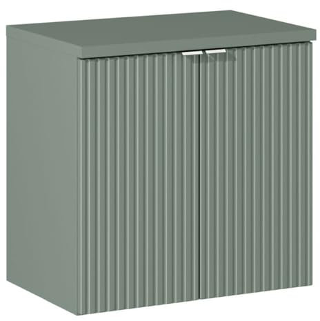 Lomadox Badezimmer Waschtischunterschrank 60cm in grün