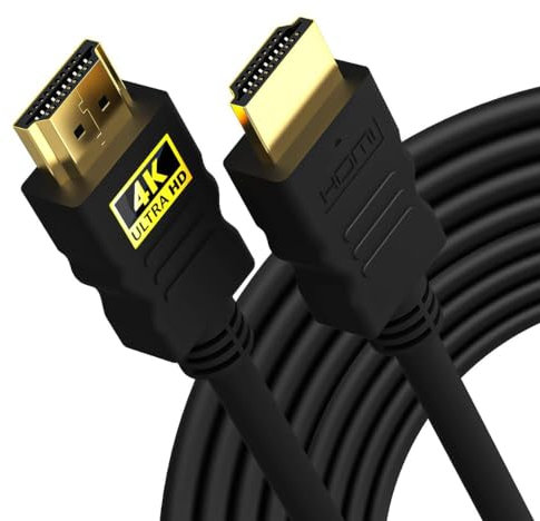 4K HDMI Cable 3M, High-Speed 18Gbps Ultra HD 2.0 Cable, Braided HDMI to HDMI Lead, Supports 3D Formats Compatible with laptop Projector, PS5, PS4, HDTV, Xbox, smart TV, and all HDMI devices (3m)