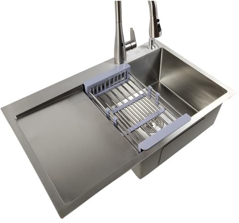 Fregadero de cocina de una sola cámara con escurridor INOX 78 x 50R + accesorios