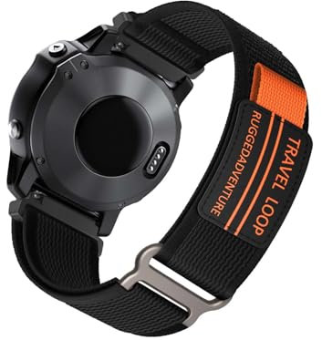 Nylon Bracelets pour Garmin Forerunner 255/ 255 Music/ 265 Bracelet de Montre, Élastique Trail Loop avec Boucle Réglable Femme Homme Sport Bande de Remplacement avec Garmin Forerunner 255 Sangle (2)