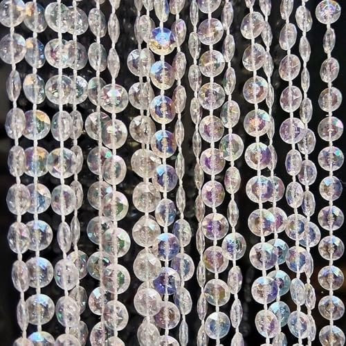 ave Split Perlenvorhang, Türen, Acryl, hängende Türperlen, Fadenvorhänge, Quaste, Raumteiler, Raumteiler, Dekoration für Tür, Fenster, Wohnzimmer, Hochzeit, 045-f-d (99,1 x 184,9 cm)