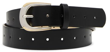 Steve Madden Damen Dua Belt Gürtel, Schwarz, S