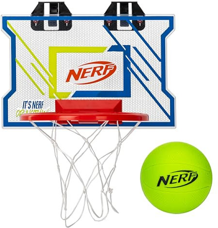 Franklin Sports NERFOOP Elite Basketball Hoop Set - Over The Door Mini Hoop Set with NERF Foam Basketball - Perfect Bedroom + Office Accessory Hoop - Includes Foam Ball