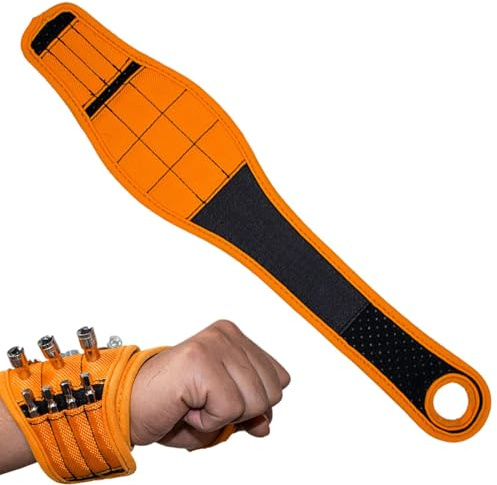Wrist Tool Belt, Tool Wristband with Strong Magnets, Lightweight Wrist | Strap, Cool Gadget for Dad, Husband, Grandpa, Handyman, Perfect for Projects, Home Improvement, and Construction