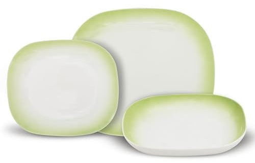 Villa Altachiara Set Piatti 6 Persone, Servizio Piatti 18 Pezzi, In New Bone China, Piatti Piani 25 Cm + Piatti Fondi 29 Cm + Piatti Frutta 22 Cm, Adatti A Microonde E Lavastoviglie, Linea Primavera