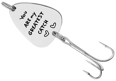 Homoyoyo Gravierter Edelstahl Angelköderhaken Mit You Are My Greatest Catch Schriftzug Personalisiertes Vatertagsgeschenk Für Fischer Und Angelfreunde