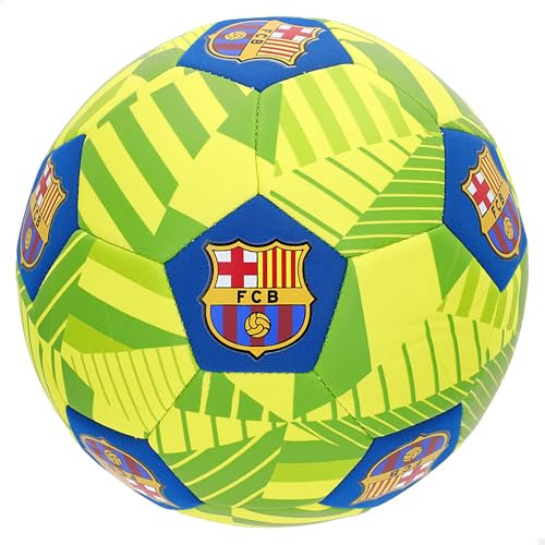 ColorBaby 77615 FC Barcelona Fußball, Größe 5, leichtes Neopren, offizielles Design mit Wappen, wasserdicht und sandfest, Größe 21 cm, optimal für den Außenbereich