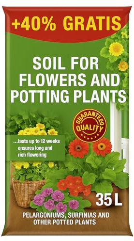 Premium Universal Blumenerde - 15 KG Großsack - Mit Dünger, Wurzelaktivator & Huminsäure - Ideal für Blumen & Topfpflanzen - Nährstoffe für 6 Wochen