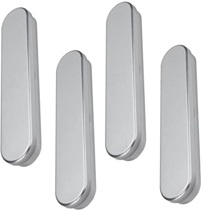 Housoutil Robustes Stifteetui aus Weißblech, Silber, 4 Stück-Pack