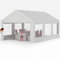 Pavillon 4x6m Winterfest – Wasserdichtes & stabiles Gartenzelt mit Fenstern, schweres Partyzelt für Hochzeit, Feier, Hausparty – Winddichtes Festzelt für den Winter, Weiß