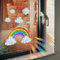 ZWWOGE Suncatcher Sticker, Adesivi per catturare il sole finestre arcobaleno, Adesivi murali per zanzariere anticollisione, per finestre con nuvole e arcobaleno per bambini