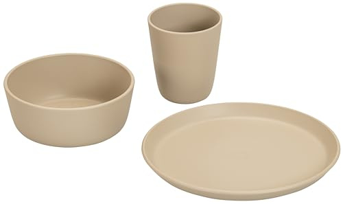 Betzold Geschirr-Set, 3-teilig | Teller Becher Schüssel, treeNside-Material, für Krippe und Kita