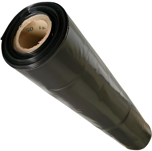 doitBau Baufolie – Abdeckfolie – schwarz reißfest LDPE Typ150 – 2m x 50m Rolle 100 m² Schutzfolie Baustelle Malerarbeiten Renovierung Staubschutz Wetterfest