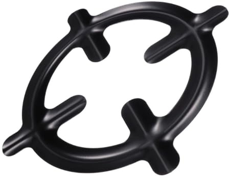 Support à Wok Rond en Fer Noir pour Réchaud à Gaz Portable Camping | Compatible Cafetière Moka, Maintien des Petites Casseroles, Format Compact Cuisine Extérieure et Campement