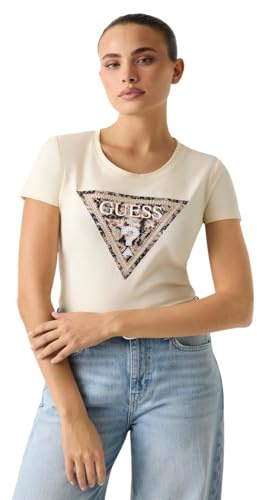 Guess Maglietta a Triangolo Leo a Maniche Corte da Donna
