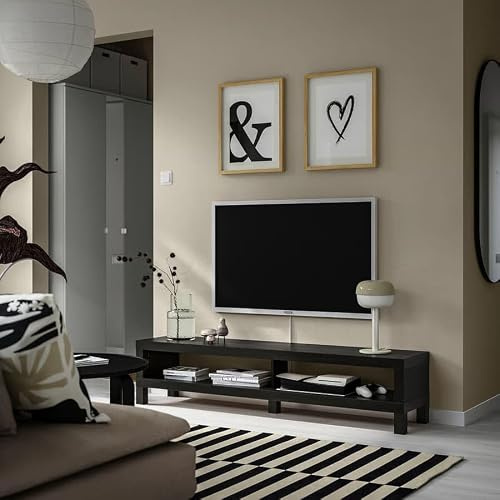 ZRIZAURA LACK Large TV Bench 160x35x36 cm - TV Stand Media Unit Wide Television Table for Living Room Bedroom Modern Home Entertainment Furniture