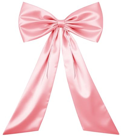Große Geschenkschleife Rosa, 58×100cm Deko Schleife mit Klebepunkte, Große Schleife Große Geschenkschleife Geschenkschleife Groß, für Weihnachten, Party, für Weihnachtsdeko Rosa, Wanddeko, Ballonbogen