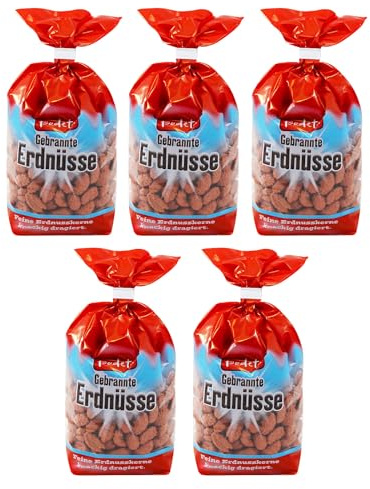 Vorteilspack Bodeta gebrannte Erdnüsse, dragiert 5 x 175 g im Bodenbeutel (Bundle)