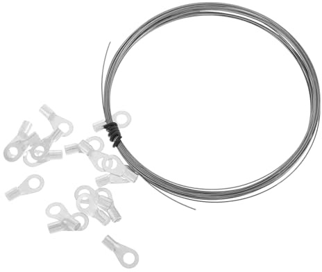 Heizdraht zum Versiegeln 5 Meter Nickel Chrom Rund Silber | Ersatz Heizelement für Handgeräte, 20 Verbinder im Satz, Gleichmäßige Wärmeverteilung, für Verpackung