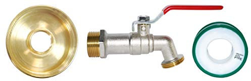 Boutté - Kit d'adaptateur de cuve 1000 L ø 60 avec Robinet 1/4 tour 20x27 Nez 20x27