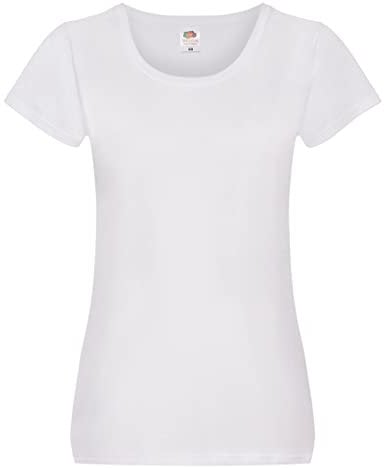 Fruit of the Loom Women's Original T. T-Shirt, White, 18 (Manufacturer Size:XX-Large)