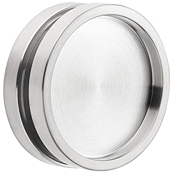 Massive Griffmuschel für Glasschiebetüren V2A Edelstahl matt *geschlossen*