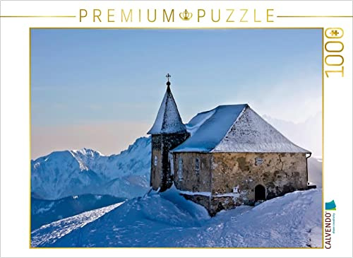 CALVENDO Puzzle Deutsche Kirche auf dem Dobratsch | 1000 Teile Lege-Größe 64 x 48 cm Foto-Puzzle für glückliche Stunden
