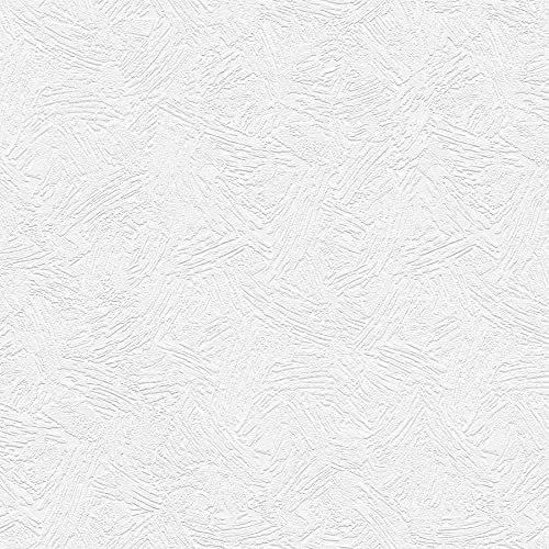 Brewster Home Fashions Leonardo White Plaster Paintable Wallpaper