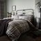 Catherine Lansfield Check Kelso réversible à Carreaux, Polycoton, Gris Charbon, Parure de lit King Size