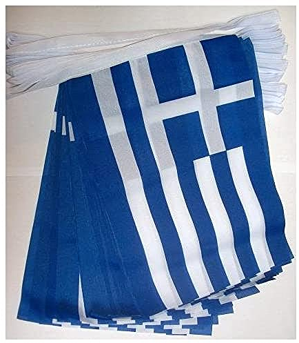 AZ FLAG - Fahnenkette 50 Bundesstaat Der Usa 15 Meter Mit 50 Flaggen - 21x14 cm - Vereinigten Staaten Von Amerika Girlande Flaggenkette 14 x 21 Cm
