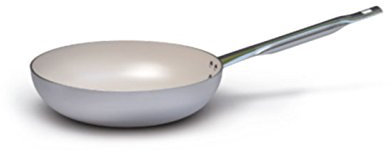 Padella in alluminio antiaderente bianco svasata alta a saltare 1 manico, diametro 280 mm