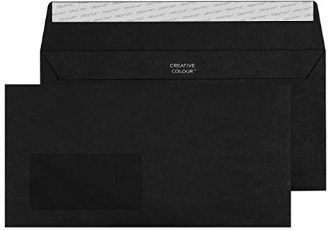 Blake Creative Colour 214 Briefumschläge Haftklebung Tiefschwarz DL+ 114 x 229 mm - 120g/m² | 500 Stück