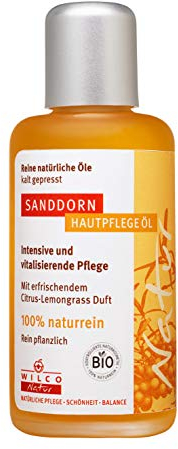 Wilco Sanddornöl BIO - 100 ml Flasche - 100% pur & naturrein - belebt und vitalisiert Körper und Geist. Mit erfrischendem Citrus-Lemongrass Duft.