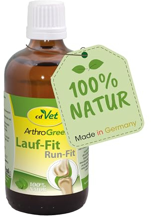 cdVet ArthroGreen Lauf-Fit 50ml - complément alimentaire naturel et efficace pour le soutien des articulations pour cheval, chien et chat avec des herbes