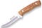 Joker Cuchillo Bushcraft Enterizo Arrui 10 CO60, Hoja de 10 cm, Mango de Madera de Olivo, Incluye Funda de Cuero marrón, Herramienta de Pesca, Caza, Camping y Senderismo