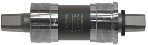SHIMANO Square Type MTB Bicycle Bottom Bracket - BSA 68MM, Spindle: 122.5MM (D-NL) - EBBUN300KB22X