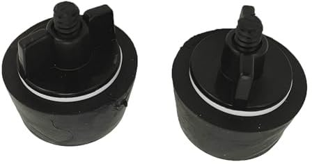 EDENEA - Bouchon Hivernage Piscine - Lot de 2 - Conique Diamètre Bas 40mm Haut 49 mm - Idéal pour Buse de Refoulement et Prise Balai Piscine - Caoutchouc - Expansion Molette Papillon