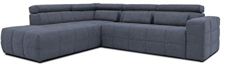 DOMO. collection Ecksofa Brandon, Sofa mit Rückenfunktion in L-Form, Polsterecke, Eckgarnitur 275 x 228 x 98 cm (BxTxH), dunkelgrau