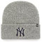 '47 Brand Beanie New York Yankees B-BRNFZ17ACE-DYA Grau, Size:OneSize