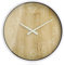com-four® Analoge Wanduhr mit großem Ziffernblatt im Holz-Design - schöne Uhr für Küche, Wohnzimmer, Schlafzimmer und Büro - Ø 25,5 cm (1 Stück - Holzbraun)