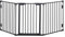 PawHut Barrera para Perros Plegable 180x74,5 cm Valla para Mascotas de 3 Paneles con Cierre Automático Barrera de Seguridad para Escalera Pasillo Negro