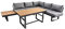 Green Spirit - Gartenlounge-Set Piazza - Grau, Aluminium, Tisch und Sitzbank höhenverstellbar, Wetterfest, Gartenmöbel-Set mit 2 Sofas & Tisch, Eck-Lounge für Garten, Terrasse & Outdoor
