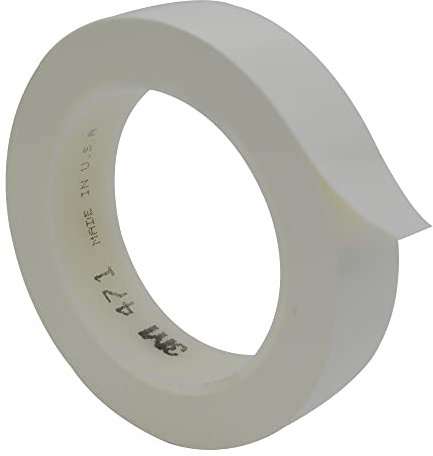 3M 471 Vinyl Fineline Linierband Konturenband Abklebebänder Warnband Malerkrepp Zierlinienband, Spur- und Sicherheitsmarkierung, Farbmarkierung, Bodenmarkierung (24 mm x 33 meter, white)
