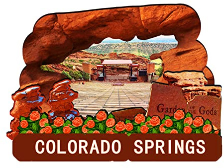 USA Colorado Springs Holzmagnet, 3D-Kühlschrankmagnete, Reise-Sammlerstück, Souvenirs, Dekorationen, handgefertigtes Handwerk