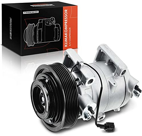 Frankberg Compresor de aire acondicionado con embrague Diesel Compatible con NP300 Navara D40 2.5 dCi 2.5L NP300 Navara D40 2.5 dCi 4WD 2.5L Replace# 92600EB400incl. aceite premezclado