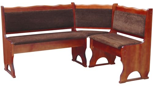 k koma Polster Eckbank Kiefer Holz, Calvados Farbe mit Polsterung MASSIVHOLZ - BRAUN (120 x 180)
