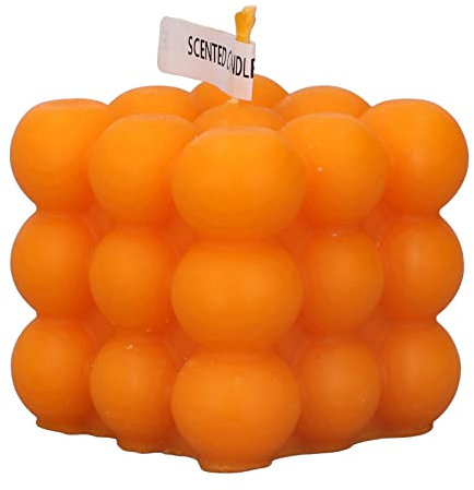Bubble Cube Duftkerze Bubble Cube Sojawachskerze, Handgefertigte Handgegossene Duftkerze für Wohnkultur Schlafzimmer(Gelb)