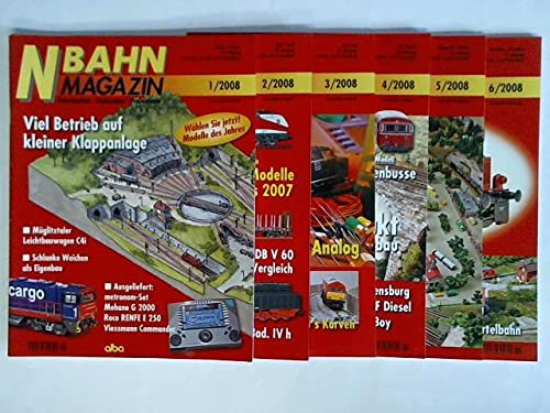Zeitschrift für Modellbahnen im Maßstab 1:160 - 19. Jahrgang 2008, Heft 1 bis 6. Zusammen 6 Hefte