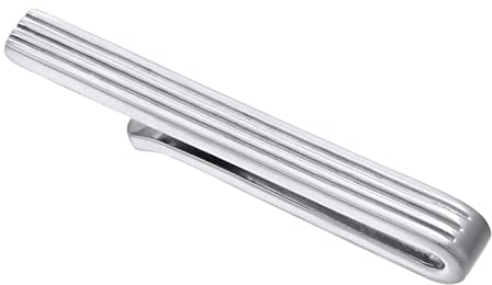 Kuzzoi Herren Krawattennadel mit Rillen Struktur, Krawattenklammer (5 mm) poliert für normale Krawatten, Krawattenschmuck für Männer im lässigen Look